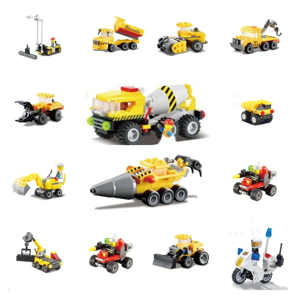 Bloques de construcción de camiones de ingeniería MOC, grúa de construcción de ciudad, Bulldozer, juego de ladrillos para niños, juguetes para niños