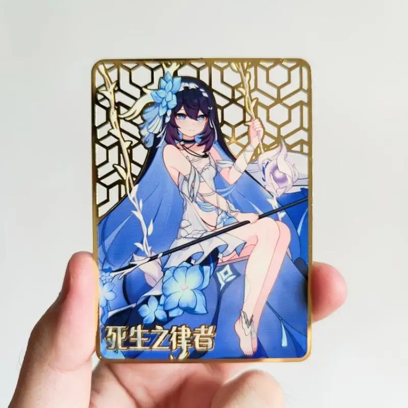 Anime Goddess Story Honkai Impact 3 Prometheus Beautiful characters DIY homemade Metal cards Toy collection Birthday present