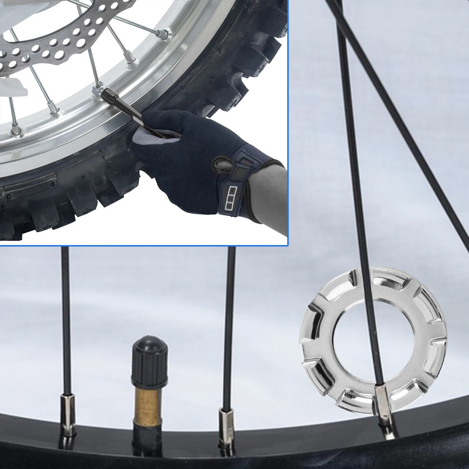 1 مجموعة 3.3-6.8 مللي متر تكلم وجع عدة لمعظم الدراجات النارية الترابية دراجة الطرق غير الممهدة الدراجات البخارية دراجة CNC عجلة تكلم الحلمة المفك أداة إزالة الصواميل #4