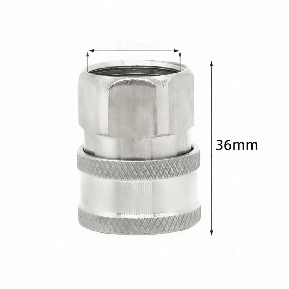 Stainless Steel Pressure Washer Adapter 3 8 Quick Connect M22 M14 Thread Water Hose Connector For Car Wash Machine Pipe Fitting