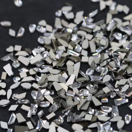 Imagen 2 del producto Accesorios para decoración de uñas, 200/50 Uds., cristal blanco, diamantes de imitación, Mini piedra de diamante, parte inferior plana, gemas planas de lujo para decoración 3D