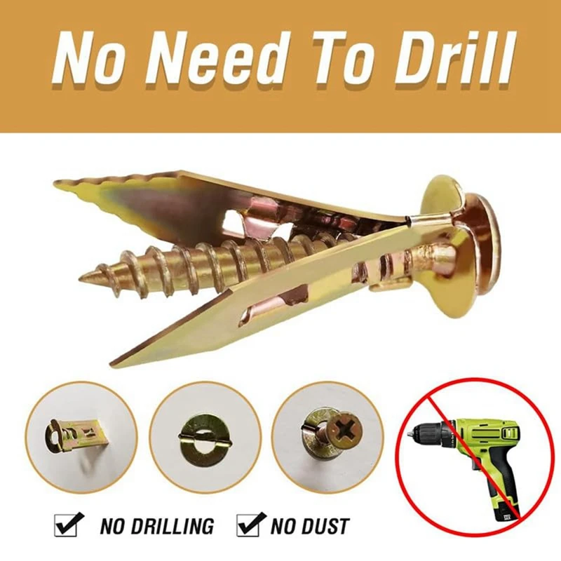 Hot Upgraded Self-Drilling Wall Anchor Screws, Premium Drywall Anchor And Screw Set For Easy Application