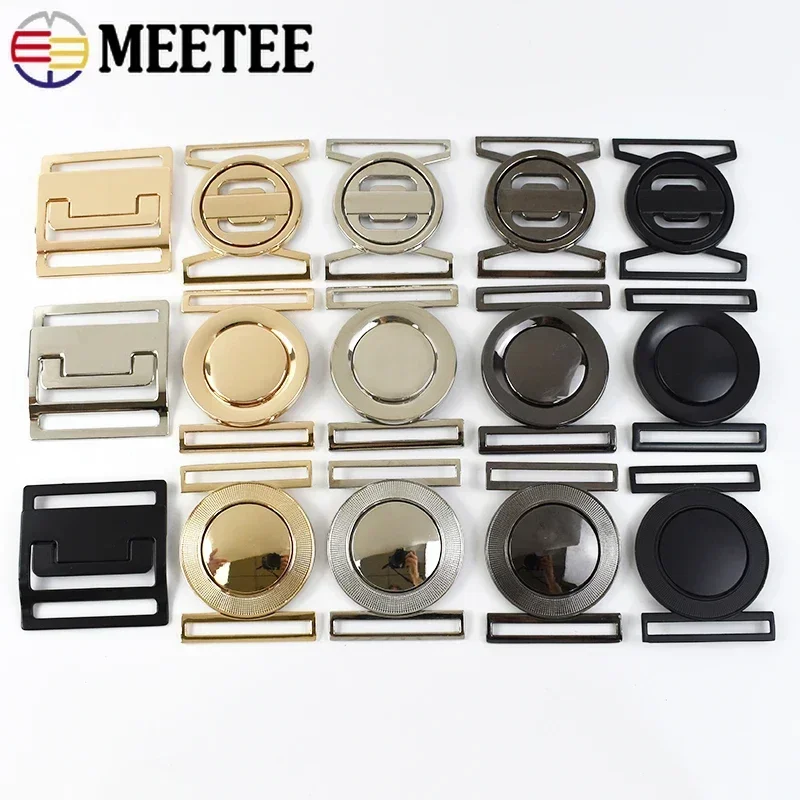 1/3/5Pcs 50mm Metal Belt Buckles Windbreaker Coat Decor Button Down Jacket Dress Sewing Clasp Buttons DIY Bag Clothing Accessory