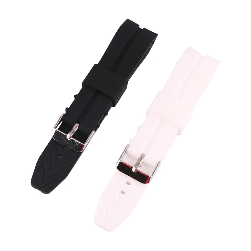 Accesorios para reloj, correa de reloj de goma de silicona de 22mm, hebilla, pulsera y pulsera impermeables para deportes al aire libre para hombres y mujeres