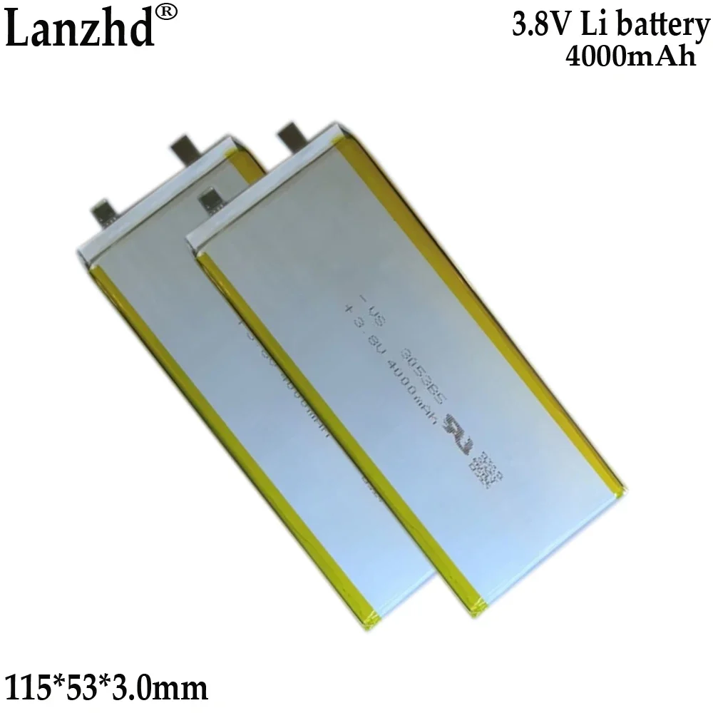 Baterai Li 3.85V Baru untuk Komputer Tablet Notebook Baterai Deteksi Lampu Sorot Perangkat Medis 3053B5 3053115   4000mAh