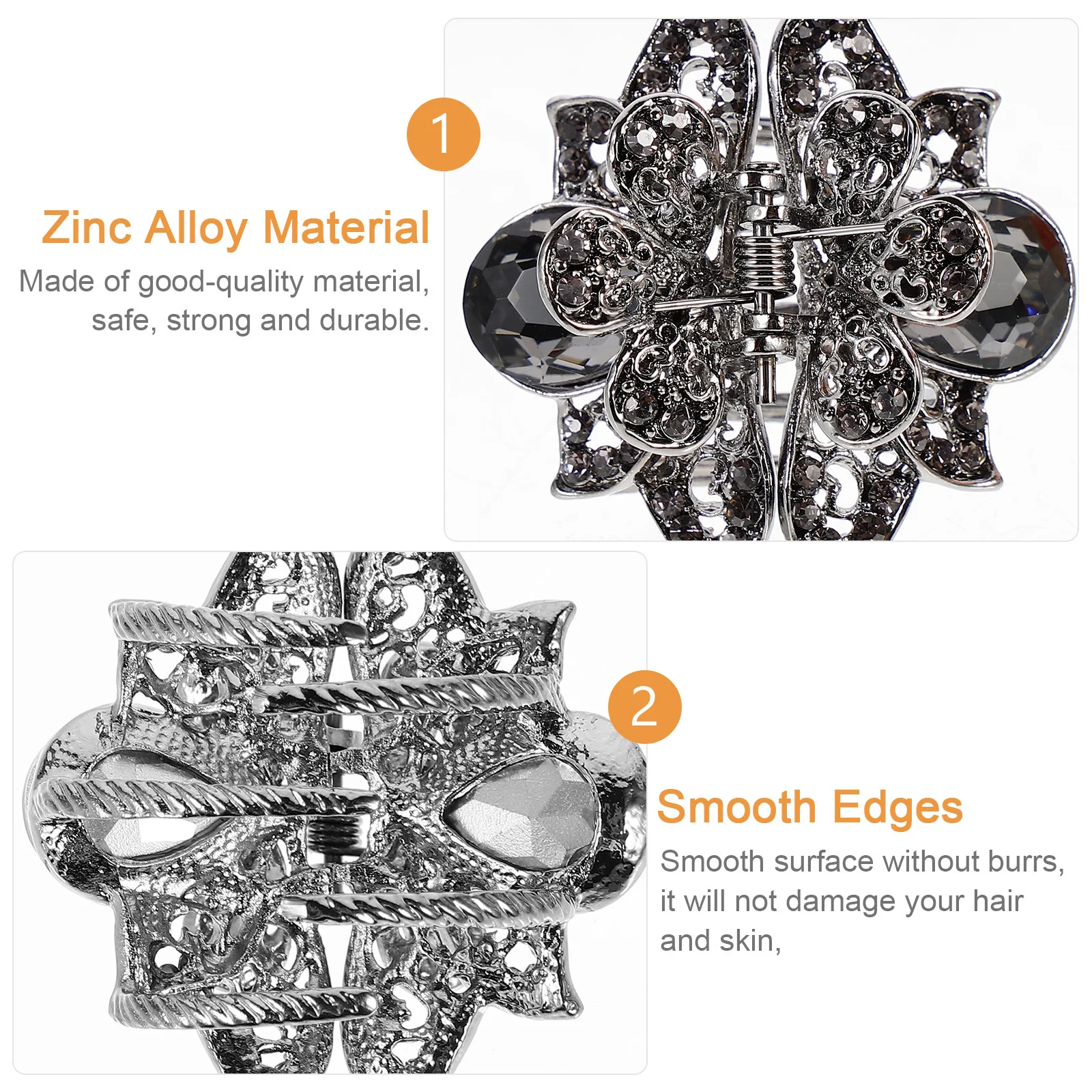 

3 шт., головной убор из сплава, заколки для волос, декоративные синие лепестки, дизайн, женские аксессуары, прочный материал, путешествия, покупки