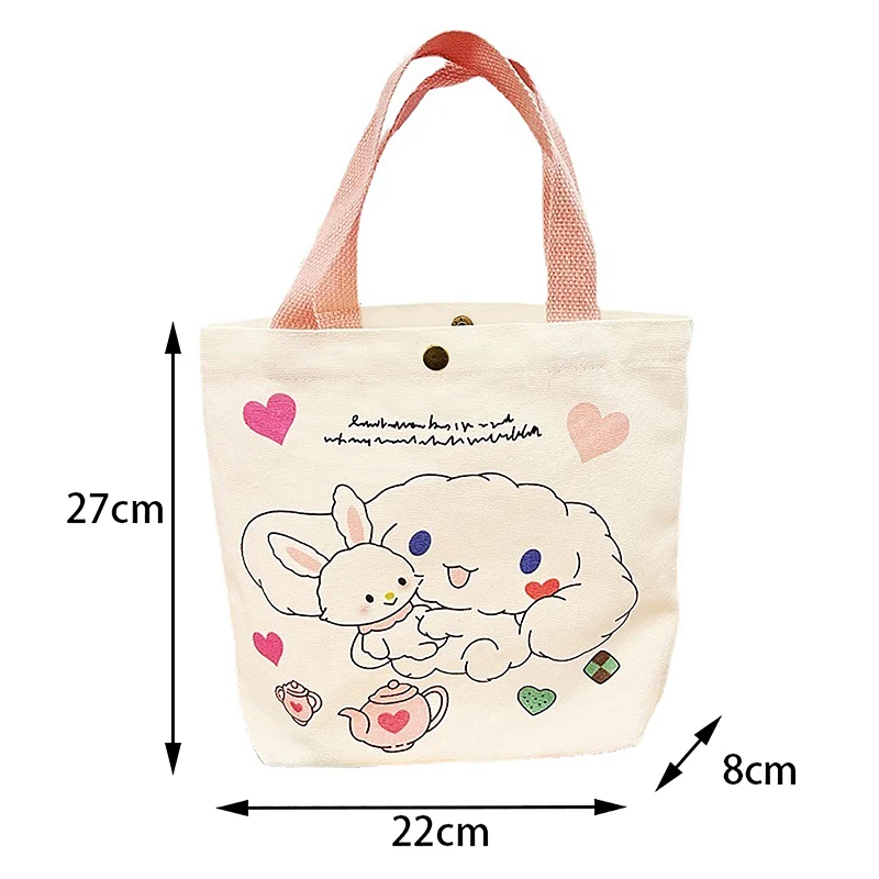 1pcs Women Shoulder Sanrio Hello Kitty Pachacco Tote Bags Cartoon Canvas Hand Bags For Women With Hasp Girls Designer Bag