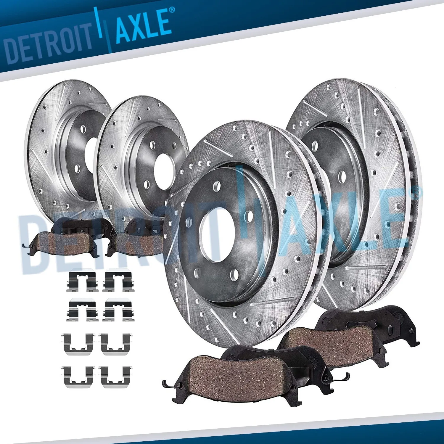 

Передние и задние перфорированные тормозные диски и колодки для Hyundai Elantra, Veloster GT, Kia Forte5