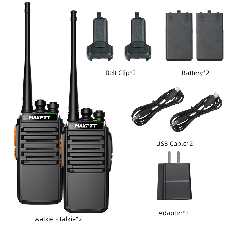 وحدتان من أجهزة الاتصال اللاسلكية خفيفة الوزن Maxptt Max220، من النوع C، لا يتطلب ترخيصًا، راديو هواة محمول ثنائي الاتجاه، أجهزة اتصال لاسلكية للبالغين لمسافات طويلة