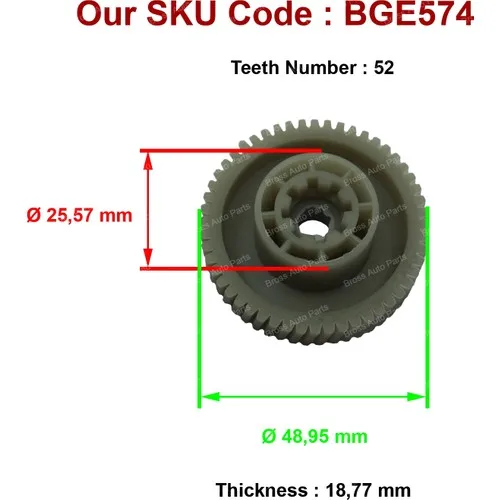 For VW For Audi Rear Window Curtain Motor Gear 52-Diş