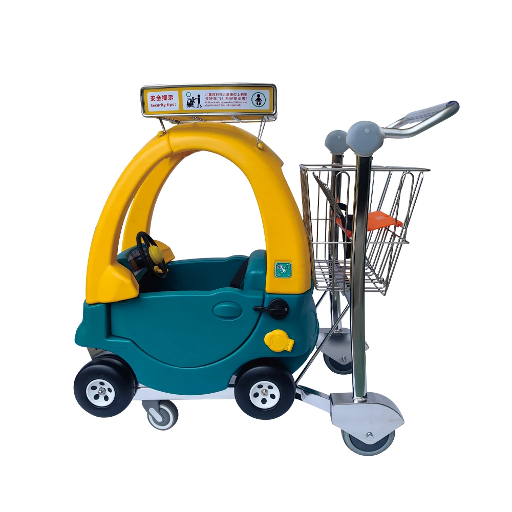 

Fashion Plastic Baby Kids Children'S Trolley Cars Trolley For Shopping Malls/Airport