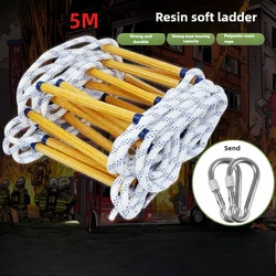 5M Resin Rope Ladder Aerial Work Training Soft Ladder Fire Escape Ladder