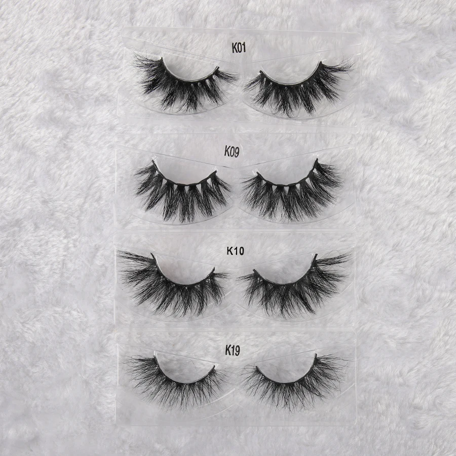 

Wholesale 10/50 Pairs fluffy 3D Mink Fake Eyelashes No box natural Soft Dramatic Eye Lashes Cruelty Free Eyelashes MakeUp K01