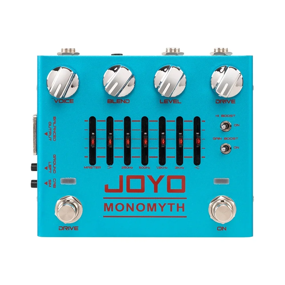 JOYO R-26 MONOMYTH Bass Preamp Effect Pedal Overdrive Channel with 6 Band-graphic EQ Offers Real Amplifier Simulation Tone