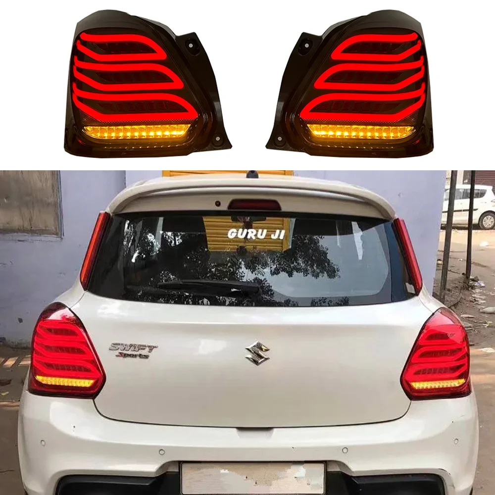 Car LED Tail Light Taillight For Suzuki Swift 2017 2018 - 2023 DRL Rear Fog Lamp + Brake Light + Reverse + Dynamic Turn Signal