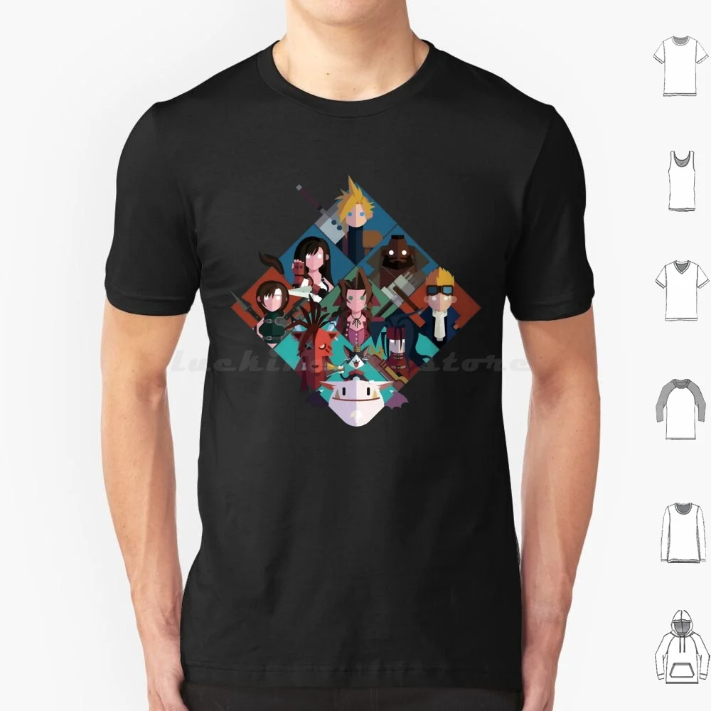 Final Fantasy Vii Cast T Shirt Cotton Men Women Diy Print Video Games Final Fantasy Vii Final Fantasy Final Fantasy Vii Final