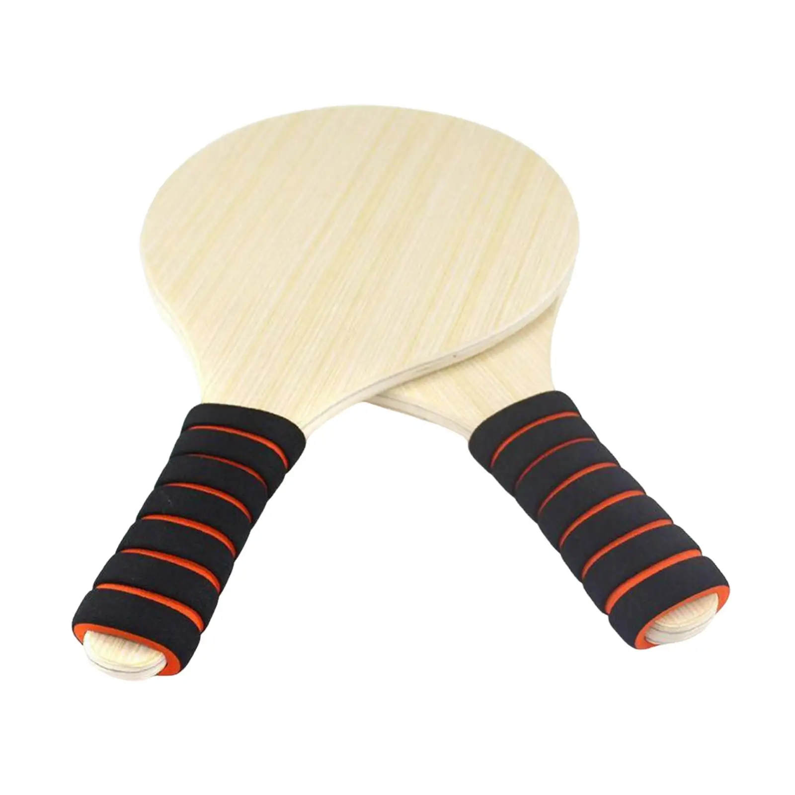 Raquetas de remo de madera para playa, 2 piezas, para reuniones familiares, resistentes y multiusos