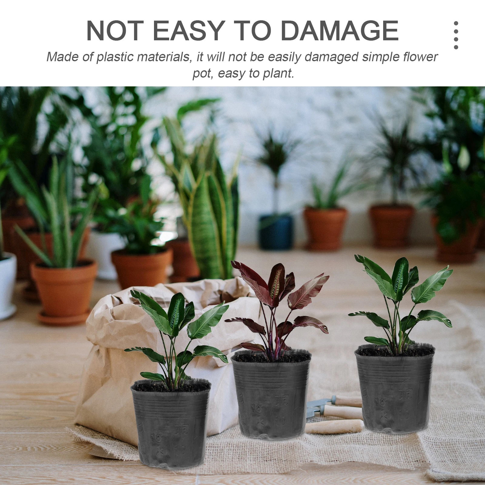 

400pcs Nutrition Cup Plant Nursery Pots Black Plastic Ideal for Garden Balcony Outdoor Flower Pot Containers Small Size Easy to