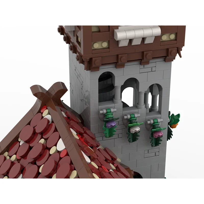 Mittelalterliche Burg Modell Moc Gebäude Ziegel Wachturm Modell Technologie Modulare Block Spielzeug DIY Montage Weihnachten Geschenk