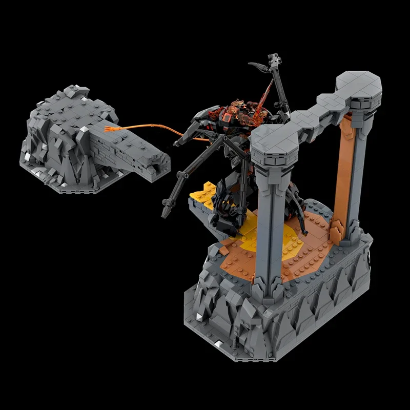 

1849PCS Lordes Of The Rings Balrogse Vs Gandalfse Scene Detailed Moc Diy Building Blocks Birthday Toys Gift For LOTRse Fans