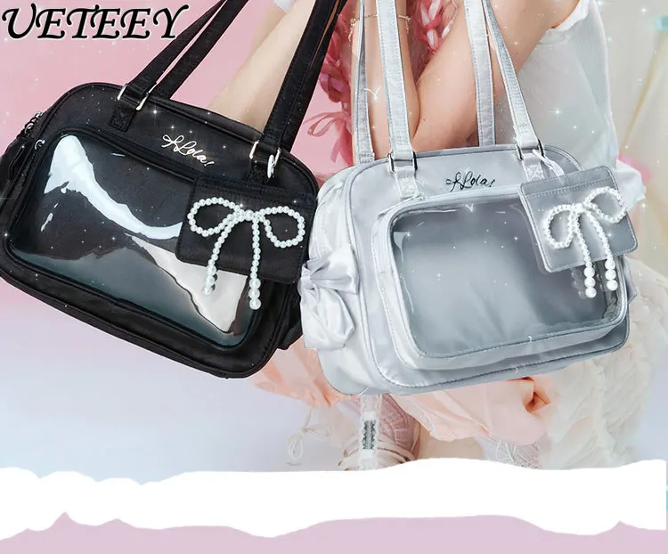 

Fashion Versatile Black Pain Bags New Product Spring Summer Ba Comic-Con Student Shoulder Bag Cosplay Two-dimensional Tote Bag