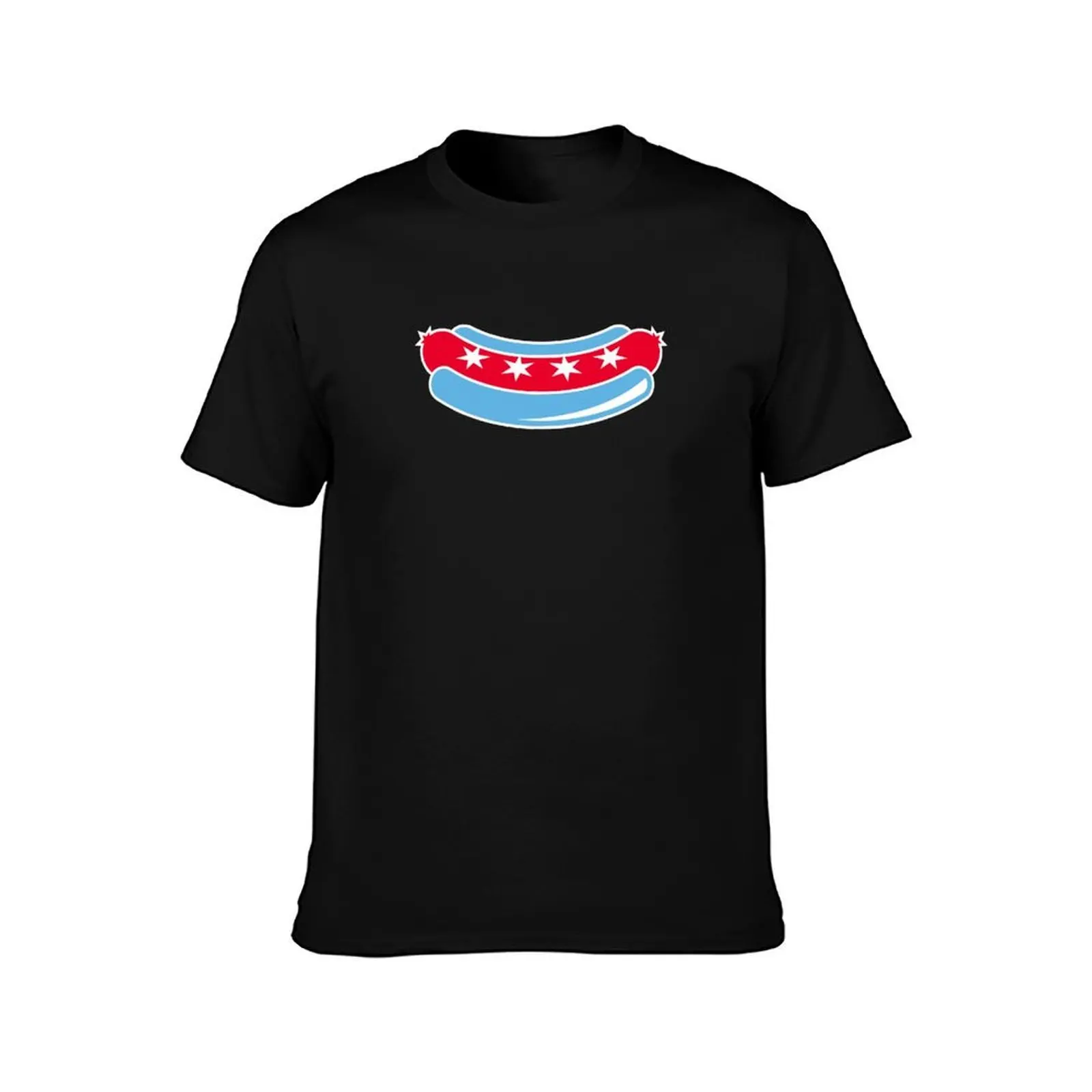 chicago dogs logo hires T-Shirt, Summer Casual Cotton Tee, Oversized Streetwear Tops, Vintage Graphic Print, Unisex Men Women