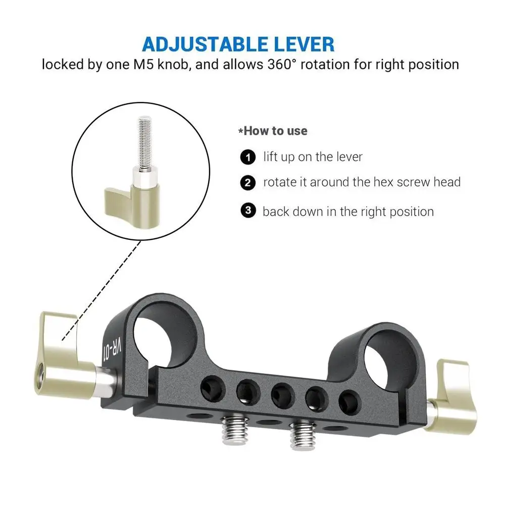 ZGCINE VR-01 15mm Railblock with 1/4