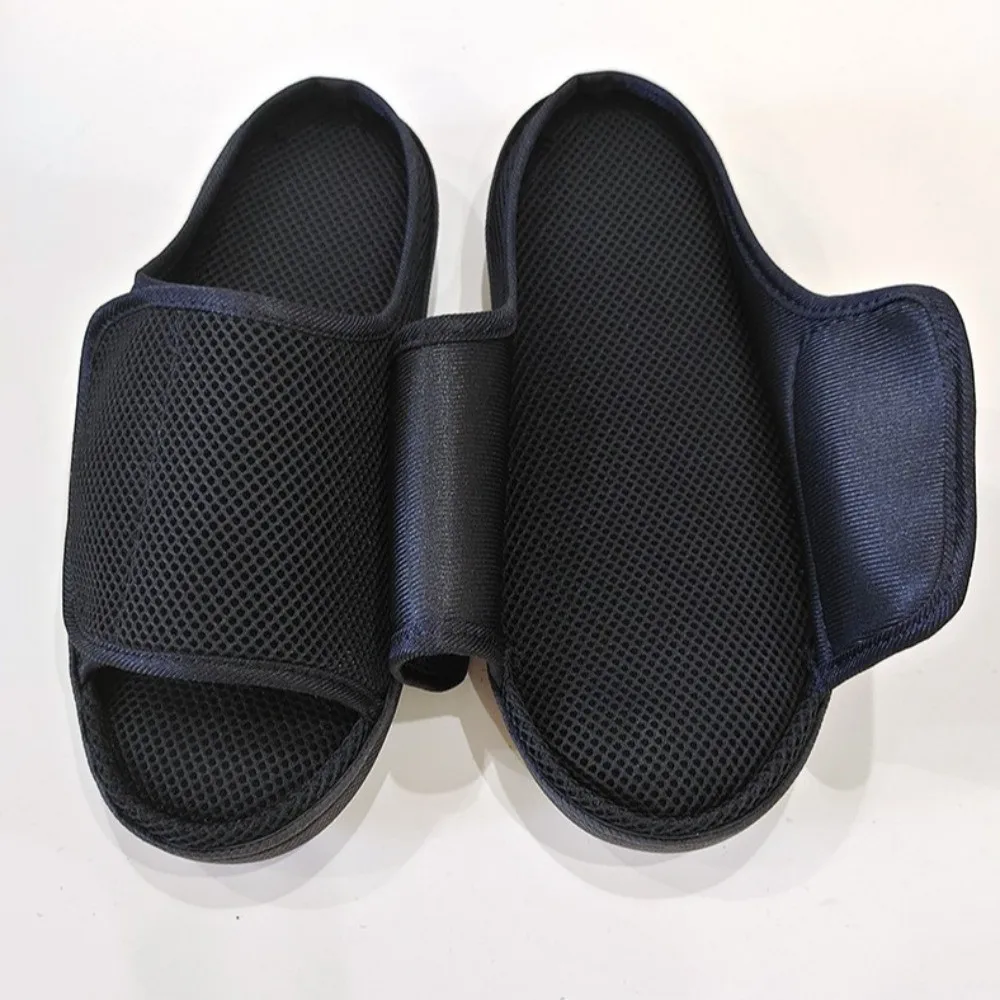Adjustable Fracture Rehabilitation Period Slippers Light Weight Non-Slip Swelling Sensitive Feet Slippers Breathable Hollow Out