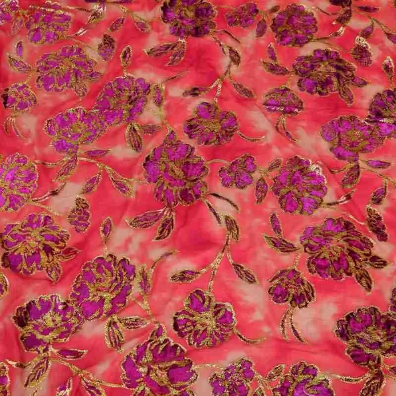 

High-end custom-made dress and cheongsam made of woven velvet brocade jacquard digital printing fabric