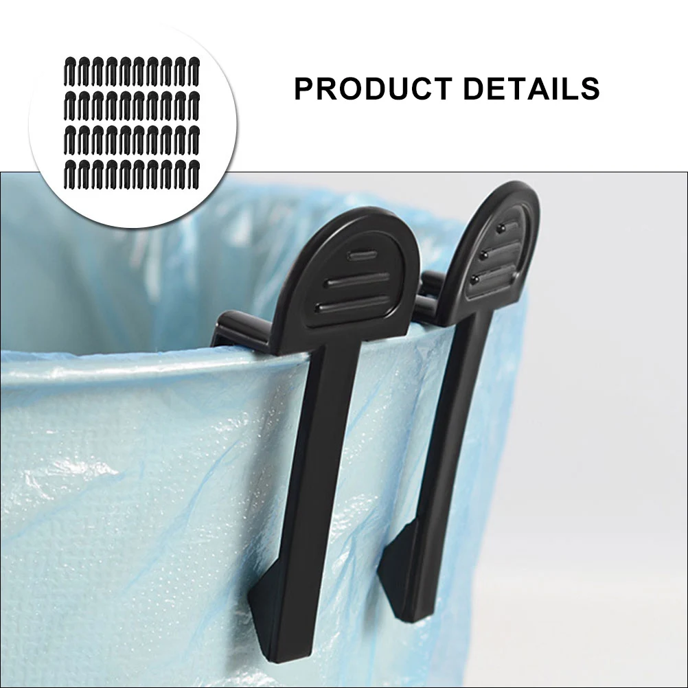 

60pcs Trash Can Clips Garbage Bin Clamps Kitchen Basket Non-Slip Fixation Clamp Plastic Household Accessories Gifts