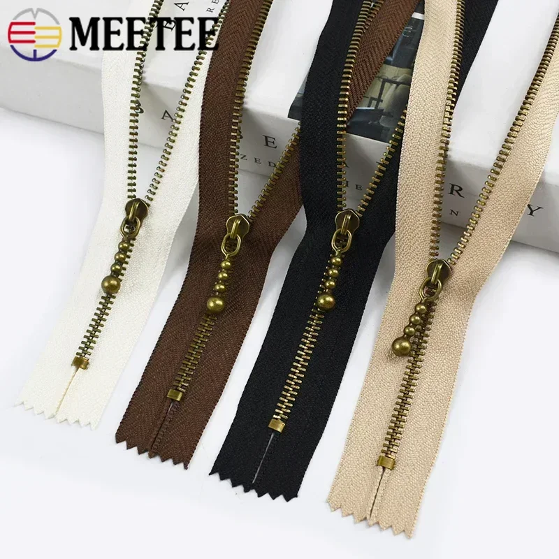 5/10Pcs 15-40cm 3# Metal Zippers For Sewing Coat Close-End Zipper Handbag Wallet Closure Zip Repair Kit DIY Decorative Accessory