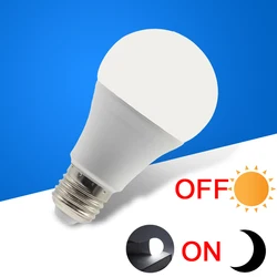 LED 황혼에서 새벽까지 전구, E27, 5W, 7W, 9W, 12W, 빛 센서, 실외등, 보안등, 자동 켜기/끄기, 실내 및 실외, 85-265V