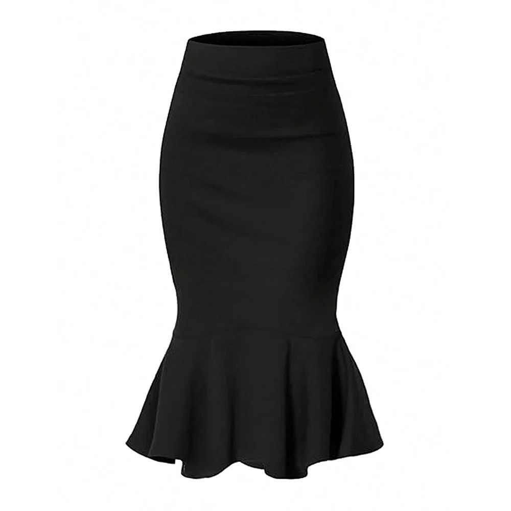 

Skirts Summer 2026 Fashion Mature Vibe Skinny Fit Solid Color High Waist Midi Party Skirts For Women