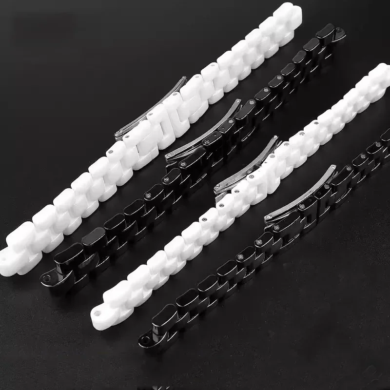 high quality Ceramic Watchband Black White For J12 Bracelet Bands 16mm 19mm Strap Stainless steel Folding Buckle watch chain