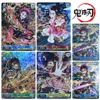 Demon Slayer's Blade DIY 5PCS/SET Kamado Nezuko Agatsuma Zenitsu Kamado Tanjirou Refraction glitter bronzing collection card