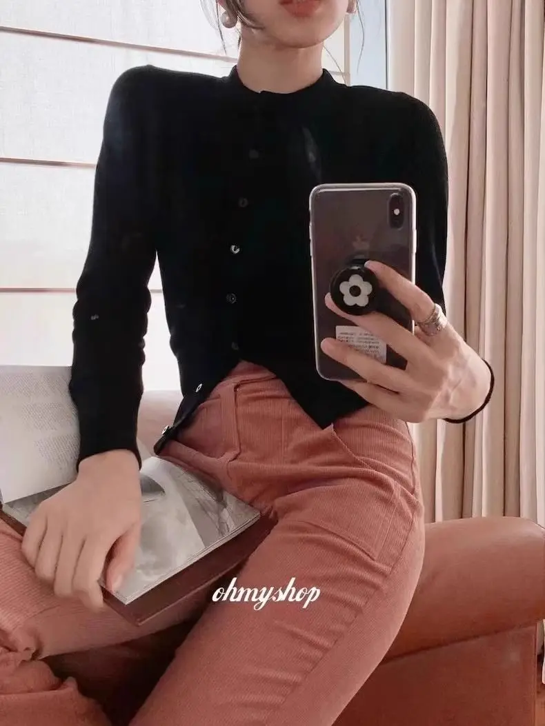 كنزات صوفية نسائية يابانية كبيرة الحجم بخيط ميرينو فحص تنفيذي عادي ملون للسفر كلاسيكي احترافي #5