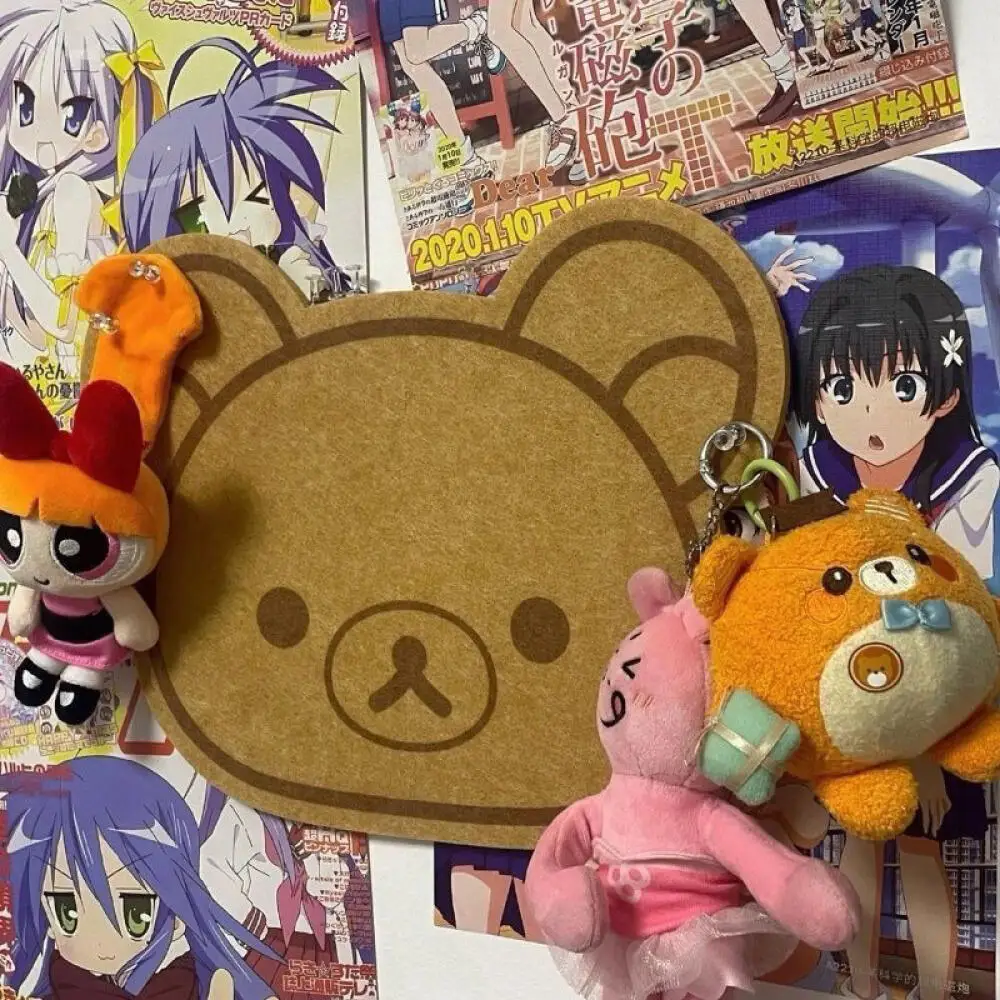 كارتون لطيف Rilakkuma ورأى مجلس صور جدار ورأى عنبر زخرفة خلفية معلقة القماش رسالة المجلس غير اللكم #4