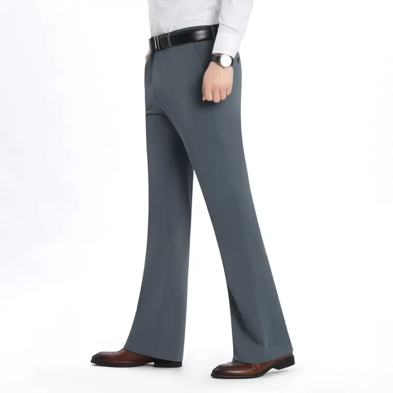 

2023 High Waist Men's Suit Pants High Quality Spring Autumn Straight Business Dress Formal Pants Big Size Classic Trousers A40