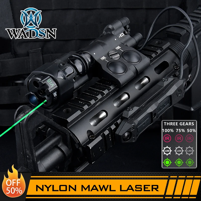 

Tactical Nylon MAWL-C1 Red Green Blue Dot VIS IR Fill Light MAWL Full-Function Hunting Weapon Flashlight STROBE LED Whitelight