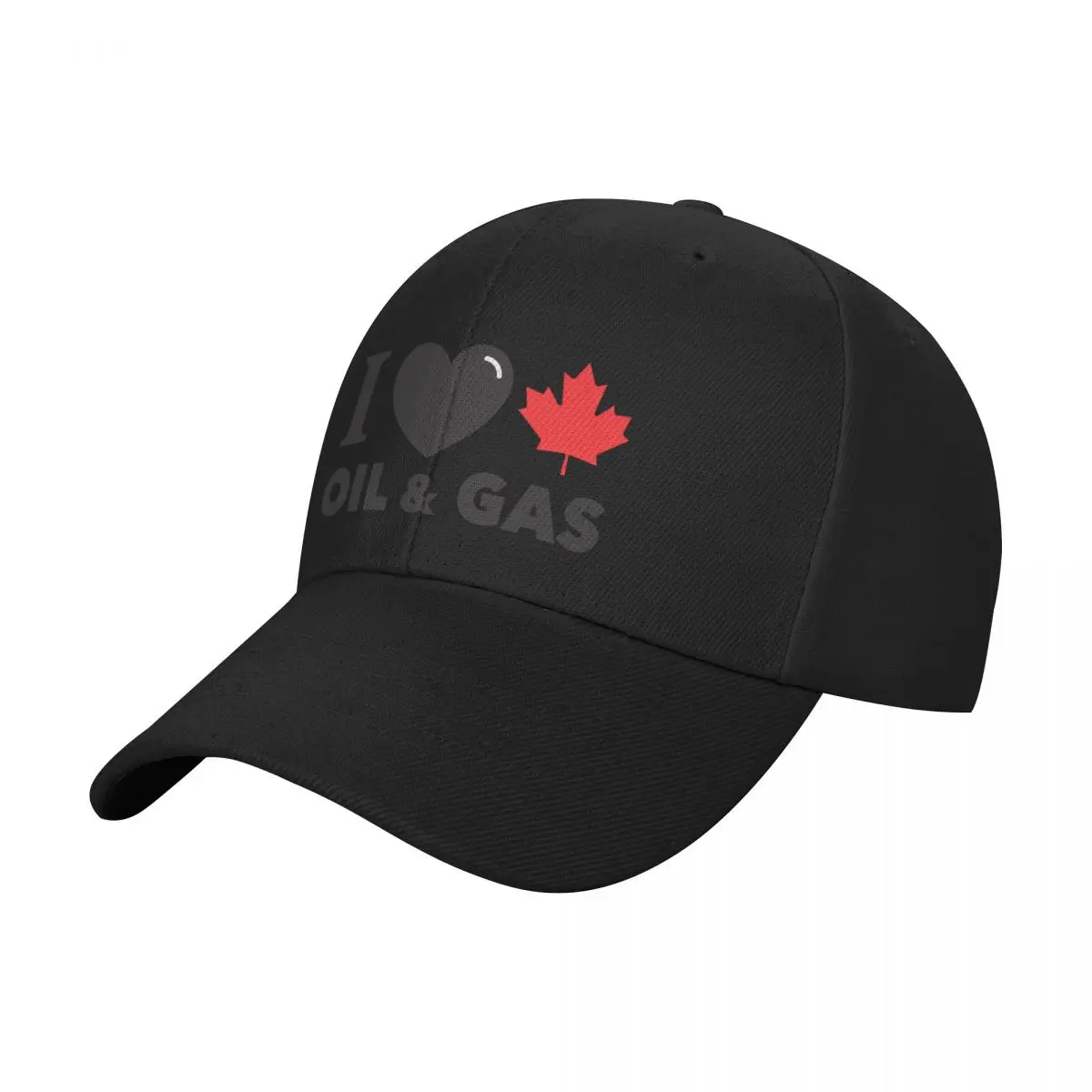 

I Love Canadian Oil and Gas Red Heart and Maple Leaf Alberta Pipelines HD HIGH QUALITY ONLINE STORE Baseball Cap