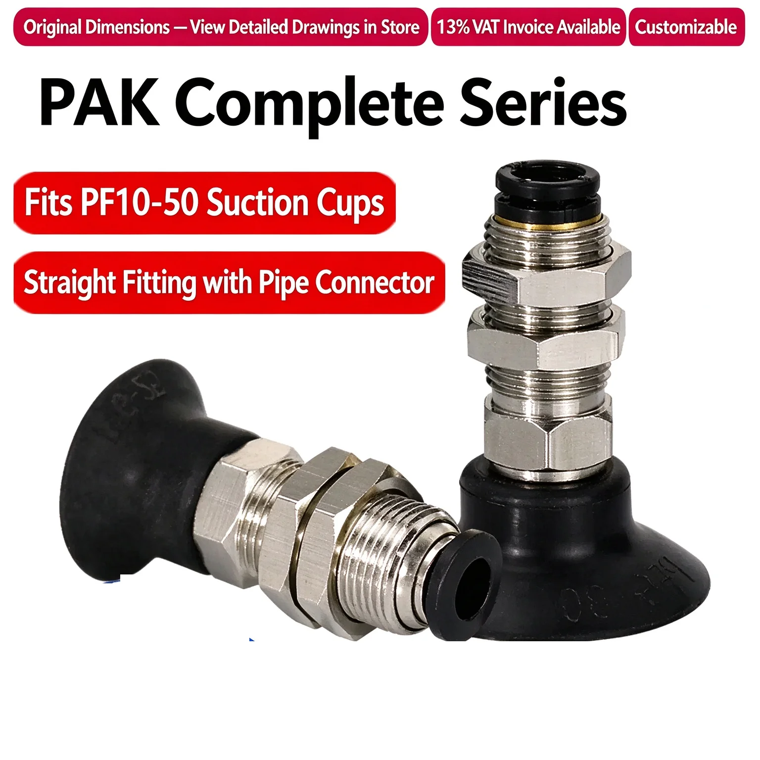 Manipulator Accessories Vacuum Pad Fitting Adaptor PAK-10/15/25/35/50 Vertical Suction Cup Bracket