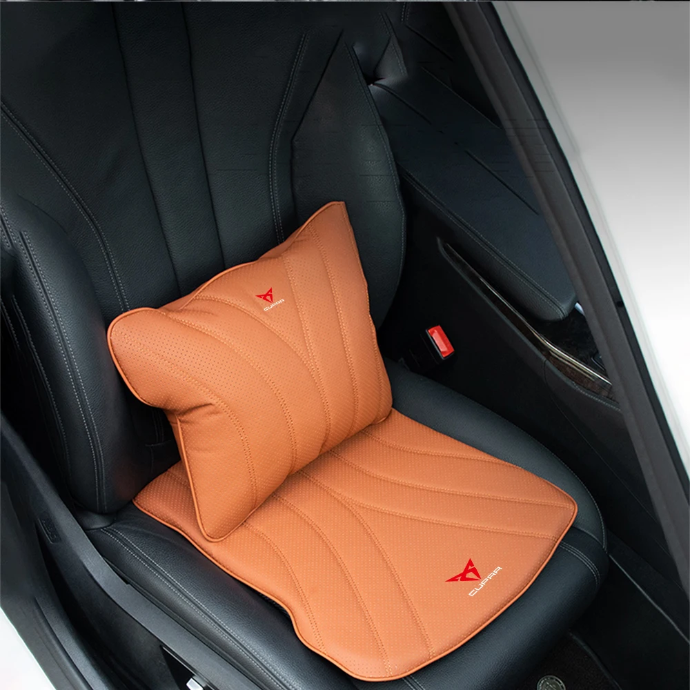 Car Seat Cushion Lumbar Support Pillow Car Seat Cover Auto Accessories For Seat Cupra FR Racing Ibiza Leon Arona Toledo Tarraco