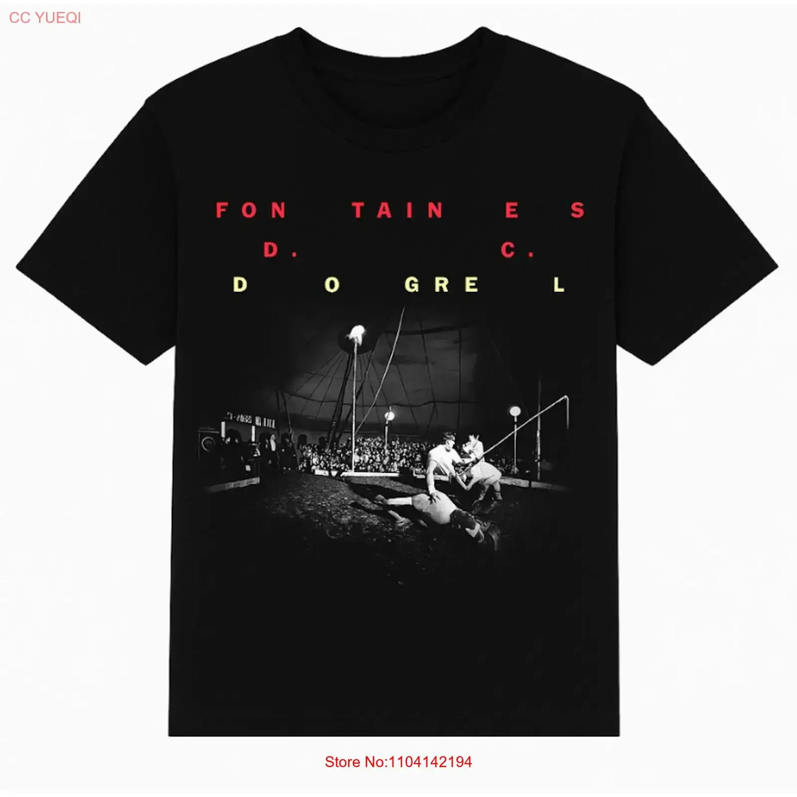 Fontaines D C Band T Shirt Album Dogrel Black vintage Washed Soft Slightly Casual Top For Everyday Wear streetwear homme