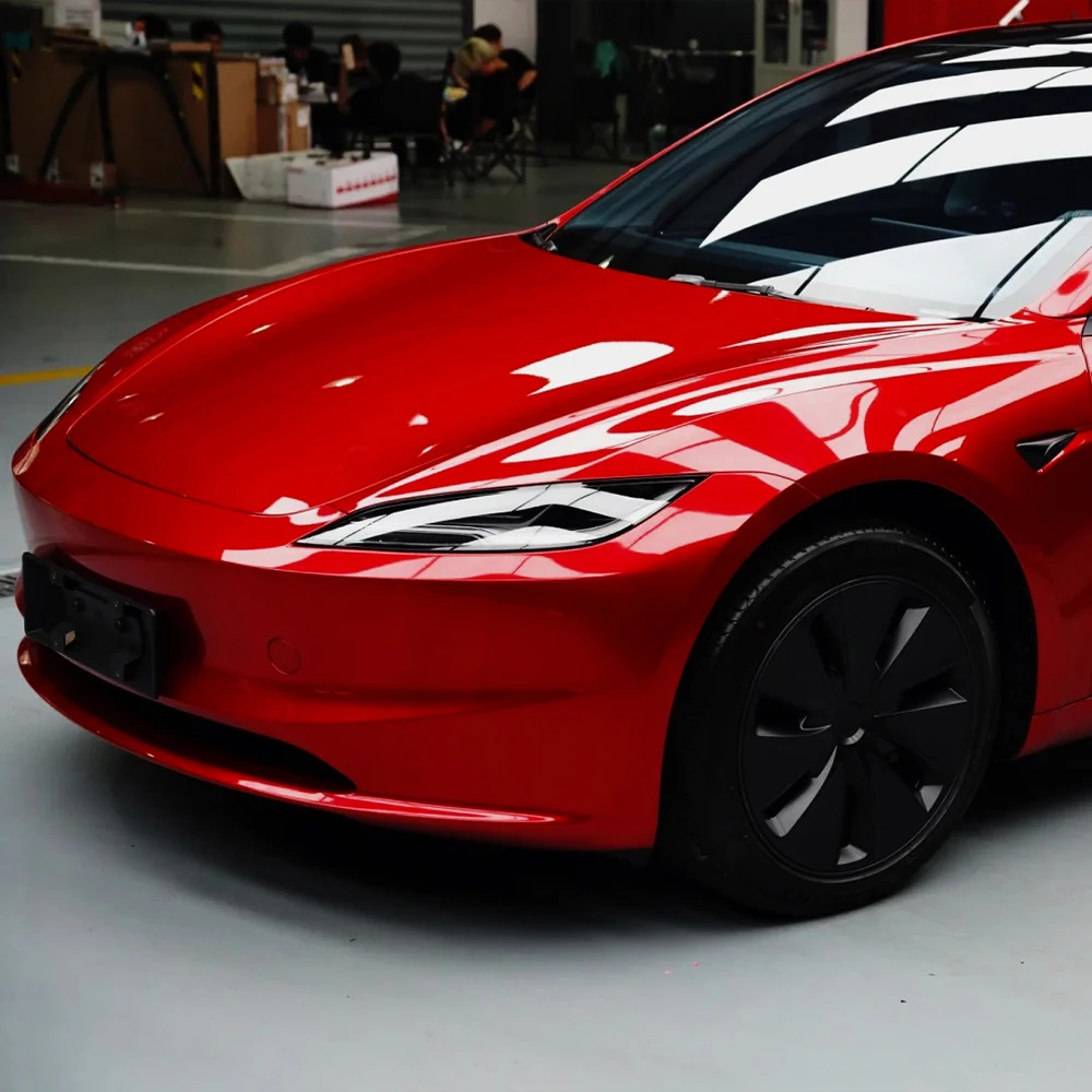 

Автомобильная наклейка, супер яркая металлическая душа, красная пленка, виниловая пленка, меняющая цвет, пленка для домашних животных, без пузырьков, наклейки из ПВХ, автомобильные аксессуары