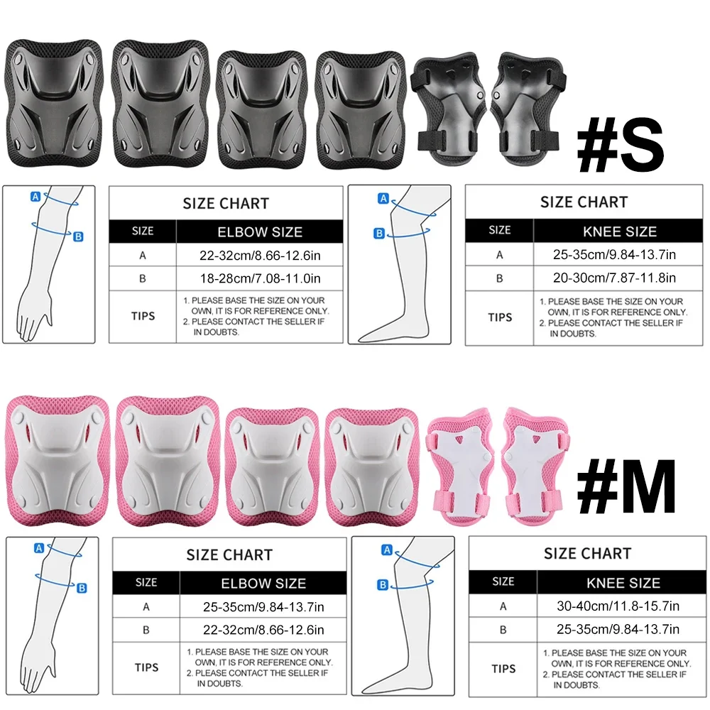Knee Pads for Kids Protective Gear Set with Knee Pads Elbow Pads & Wrist Guards Ideal for Girls Boys Skating Skateboard Scooter