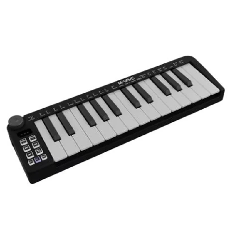 Teclado midi profissional, mini controlador portátil de 25 teclas, teclado de música multifuncional com interface usb, sintetizador elétrico