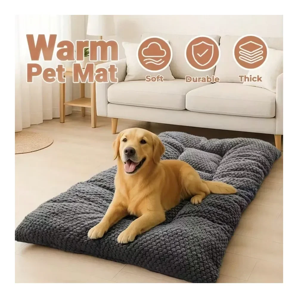 

Dog Supplies Pet Furniture And Beds Dog Bed Warm And Comfortable Square Plush Pet Bed Is Suitable For Large And MediumSized Dogs