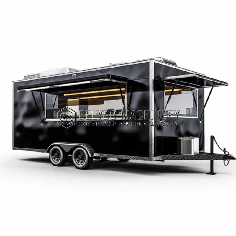 Custom Commercial Food Van Concession Food Trailer Street Mobile Food Truck Cart Fast Food Trailer for Sale Usa Europe