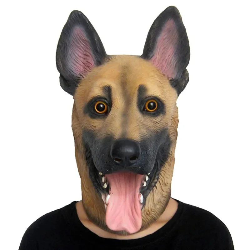 latex Eagles Underdog Mask Halloween Dog Head mask German Shepherd Rubber animal mask