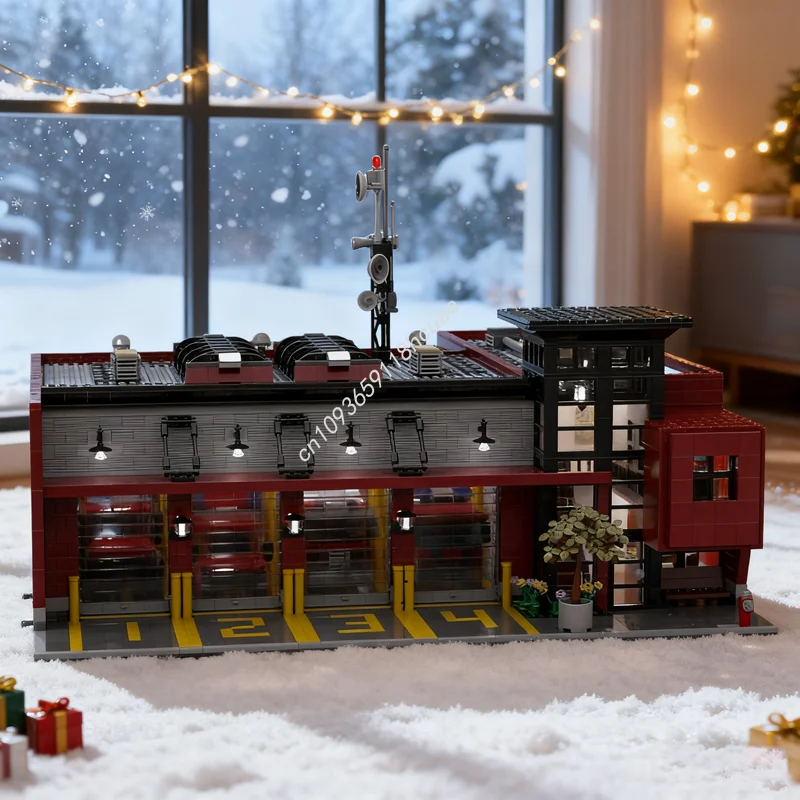 5176 قطعة MOC وحدات محطة الإطفاء وحدات نموذج اللبنات لعبة البناء الإبداعية الطوب الاطفال هدايا عيد الميلاد عيد الميلاد #1